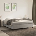 vidaXL Boxspringbett Hellgrau 180x200 cm Samt