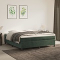 vidaXL Boxspringbett Dunkelgrün 180x200 cm Samt