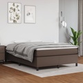 vidaXL, vidaXL Boxspringbett Braun 140x200 cm Kunstleder