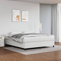 vidaXL, vidaXL Boxspringbett Weiß 180x200 cm Kunstleder