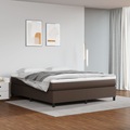 vidaXL Boxspringbett Braun 180x200 cm Kunstleder