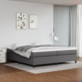 vidaXL Boxspringbett Grau 200x200 cm Kunstleder