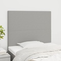 vidaXL Kopfteile 2 Stk. Hellgrau 80x5x78/88 cm Stoff