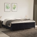 vidaXL Boxspringbett Schwarz 200x200 cm Samt