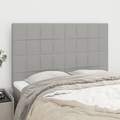 vidaXL Kopfteile 4 Stk. Hellgrau 72x5x78/88 cm Stoff