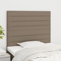 vidaXL Kopfteile 2 Stk. Taupe 100x5x78/88 cm Stoff