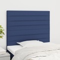 vidaXL Kopfteile 2 Stk. Blau 100x5x78/88 cm Stoff