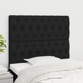 vidaXL Kopfteile 2 Stk. Schwarz 100x7x78/88 cm Stoff