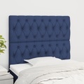 vidaXL Kopfteile 2 Stk. Blau 100x7x78/88 cm Stoff