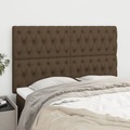vidaXL Kopfteile 4 Stk. Dunkelbraun 72x7x78/88 cm Stoff