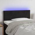 vidaXL LED Kopfteil Schwarz 90x5x78/88 cm Samt