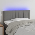 vidaXL LED Kopfteil Dunkelgrau 100x5x78/88 cm Stoff