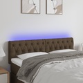 vidaXL LED Kopfteil Dunkelbraun 144x7x78/88 cm Stoff