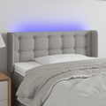 vidaXL LED Kopfteil Hellgrau 83x16x78/88 cm Stoff