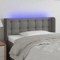 vidaXL LED Kopfteil Dunkelgrau 93x16x78/88 cm Stoff