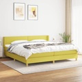 vidaXL Boxspringbett mit Matratze Grün 200x200 cm Stoff