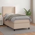vidaXL Boxspringbett Matratze Cappuccino-Braun 100x200cm Kunstleder