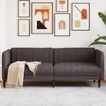 vidaXL Sofa 3-Sitzer Dunkelbraun Stoff