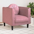 vidaXL, vidaXL Sessel mit Kissen Rosa Samt