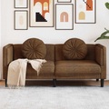 vidaXL Sofa mit Kissen 2-Sitzer Braun Samt