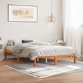vidaXL Massivholzbett Wachsbraun 140x200 cm Kiefer
