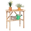 vidaXL Pflanztisch mit Ablage 78x38x82,5 cm Massivholz Tanne