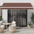 vidaXL Markise Automatisch mit LED Braun 350x250 cm