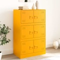 vidaXL Sideboard Senfgelb 67x39x107 cm Stahl