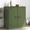 vidaXL Sideboard Olivgrün 67x39x73 cm Stahl