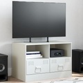 vidaXL TV-Schrank Weiß 67x39x44 cm Stahl