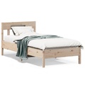 vidaXL Massivholzbett mit Kopfteil 90x190 cm Kiefer
