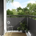 vidaXL Balkon-Sichtschutz Anthrazit 500x100 cm Poly Rattan