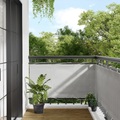 vidaXL, vidaXL Balkon-Sichtschutz Hellgrau 75x600 cm 100 % Polyester-Oxford
