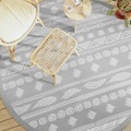 vidaXL Outdoor-Teppich Grau Ø200 cm PP