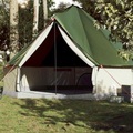 vidaXL Tipi-Familienzelt 10 Personen Grün Wasserdicht