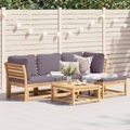 vidaXL 5-tlg. Garten-Lounge-Set mit Kissen Massivholz Akazie