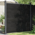 vidaXL, vidaXL Zaunelement mit 2 Pfosten Grau 180x180 cm WPC