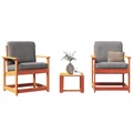 vidaXL, vidaXL 3-tlg. Garten-Lounge-Set Wachsbraun Massivholz Kiefer