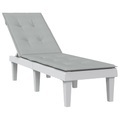 vidaXL, vidaXL Liegestuhl-Auflage Melange Hellgrau (75+105)x50x3 cm Stoff