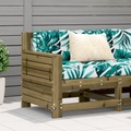 vidaXL Gartensofa mit Armlehne und Kiefernholz Imprägniert