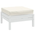 vidaXL Palettenkissen Melange Creme 60x60x10 cm Stoff