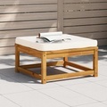 vidaXL Gartenhocker mit Kissen Massivholz Akazie
