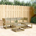 vidaXL 4-tlg. Garten-Lounge-Set Kiefernholz Imprägniert