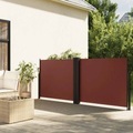 vidaXL Seitenmarkise Ausziehbar Braun 120x1000 cm