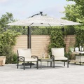 vidaXL Sonnenschirm mit Stahlmast Weiß 269x269x235 cm