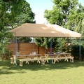 vidaXL Partyzelt Faltbar Pop-Up Beige 580x292x315 cm