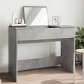 vidaXL Schminktisch mit Spiegel Betongrau 100x45x76 cm