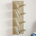 vidaXL, vidaXL Wand-Bücherregal mit 4 Fächern Sonoma-Eiche 33x16x90 cm