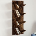 vidaXL, vidaXL Wand-Bücherregal mit 4 Fächern Räuchereiche 33x16x90 cm