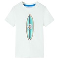 vidaXL, vidaXL Kinder-Kurzarmshirt Ecru 128